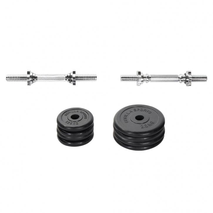 Rubber Coated Dumbbell Set 20 kg