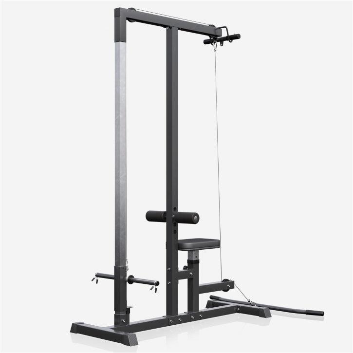 Lat Pull-Down Station in White/Black