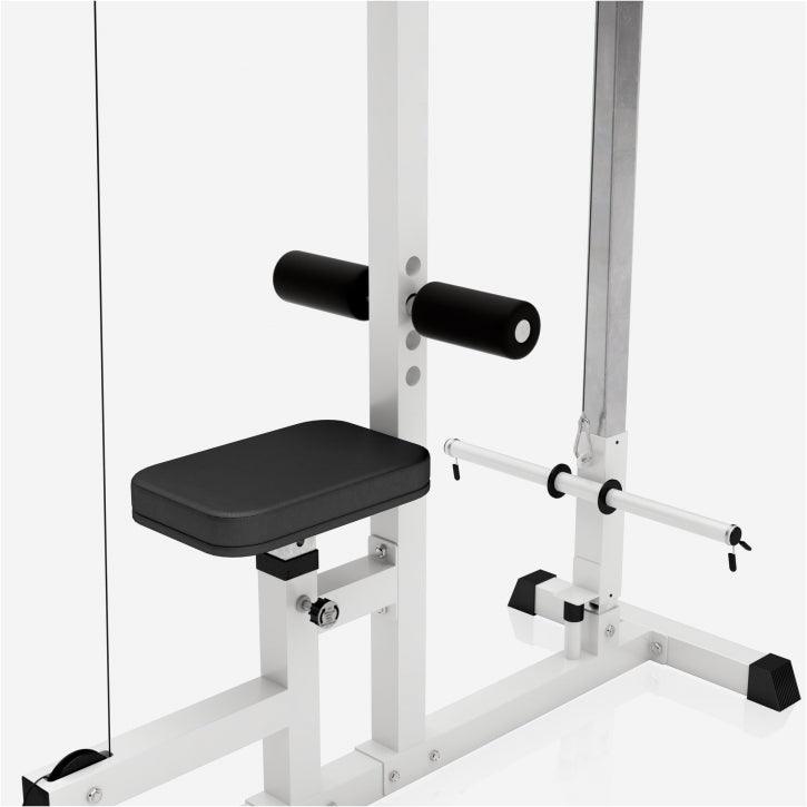 Lat Pull-Down Station in White/Black