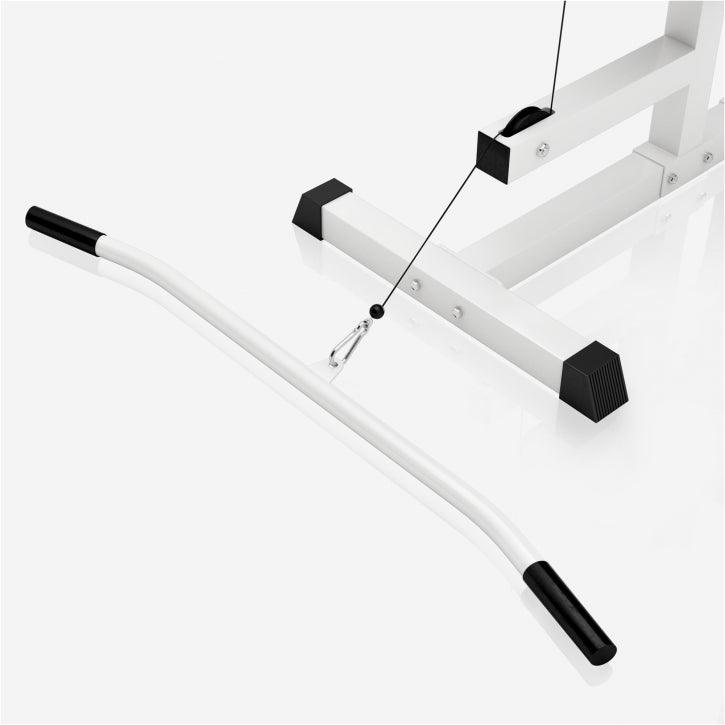 Lat Pull-Down Station in White/Black