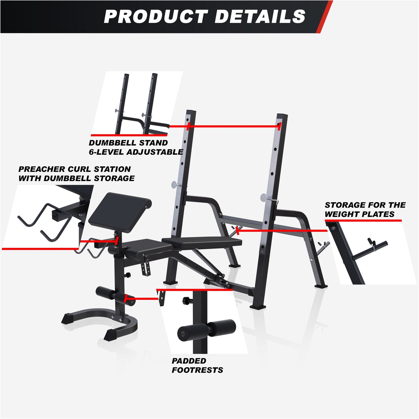 Weight Bench with separate Rack