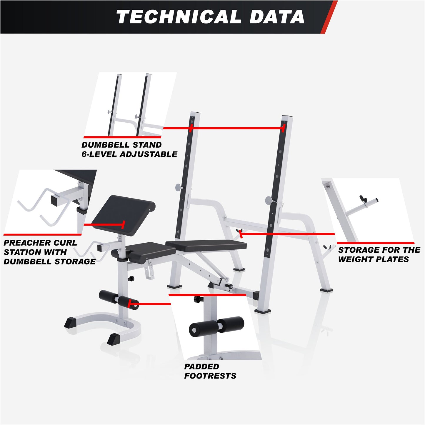 Weight Bench with separate Rack