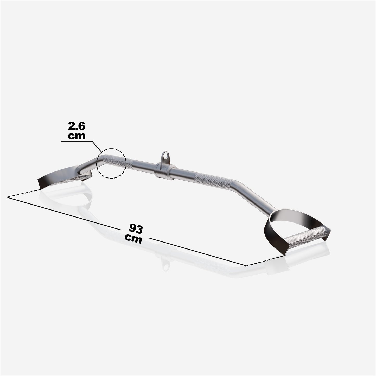Lat Pull Down Bar Curved with Grip Handle