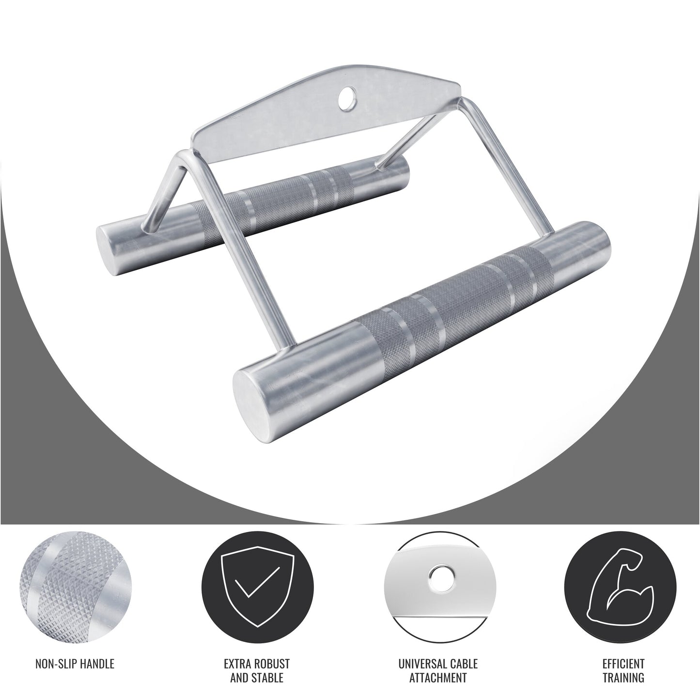 Close Grip Rowing Handle in Chrome
