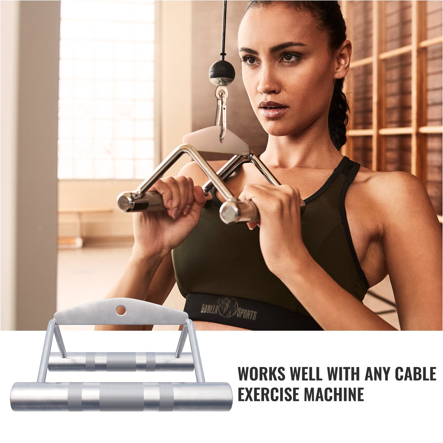 Close Grip Rowing Handle in Chrome