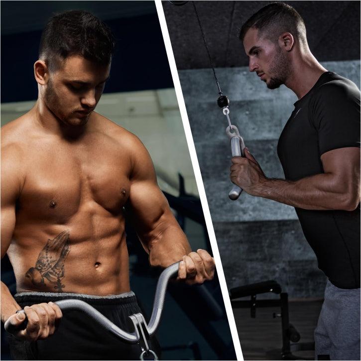 Rotating Triceps Curl Handle Chrome