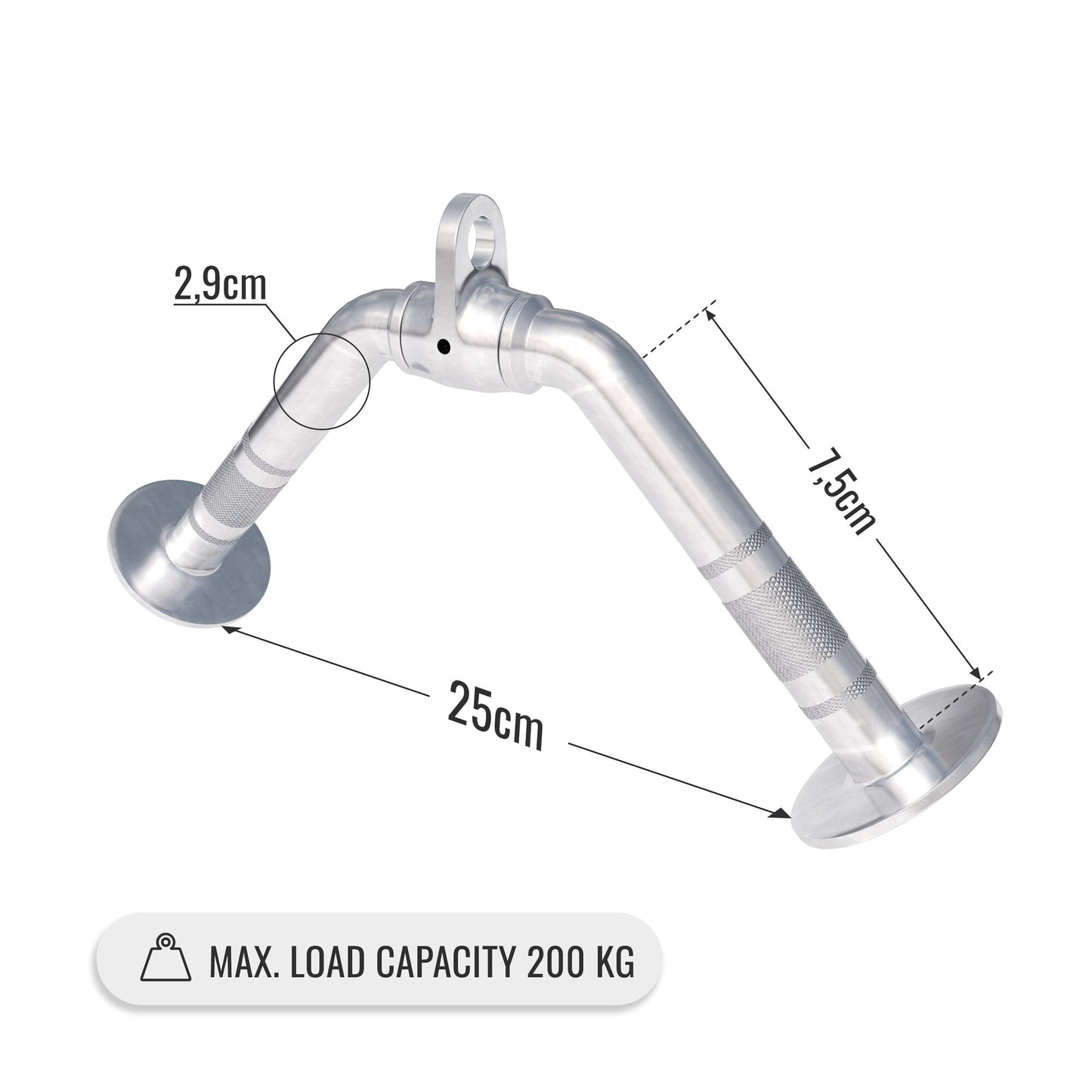 Rotating Triceps V Bar with Chrome Joint