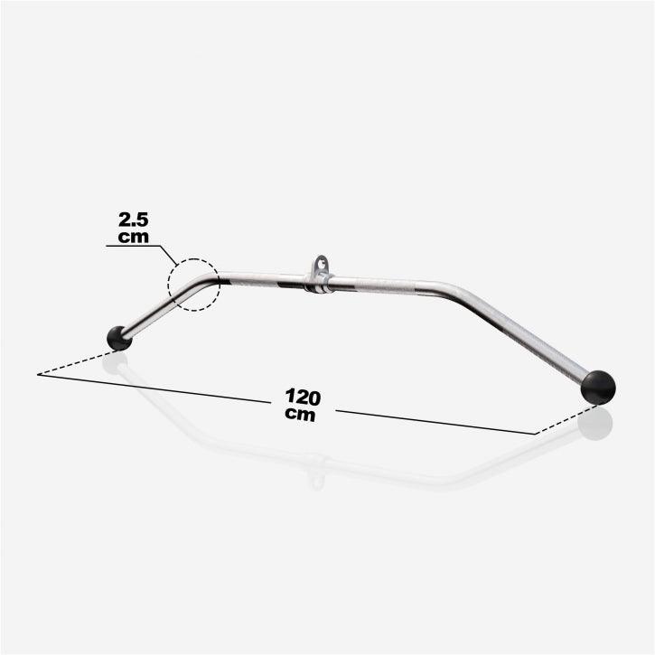 Revolving Lat Pulldown Bar with Rubber Ends in Chrome