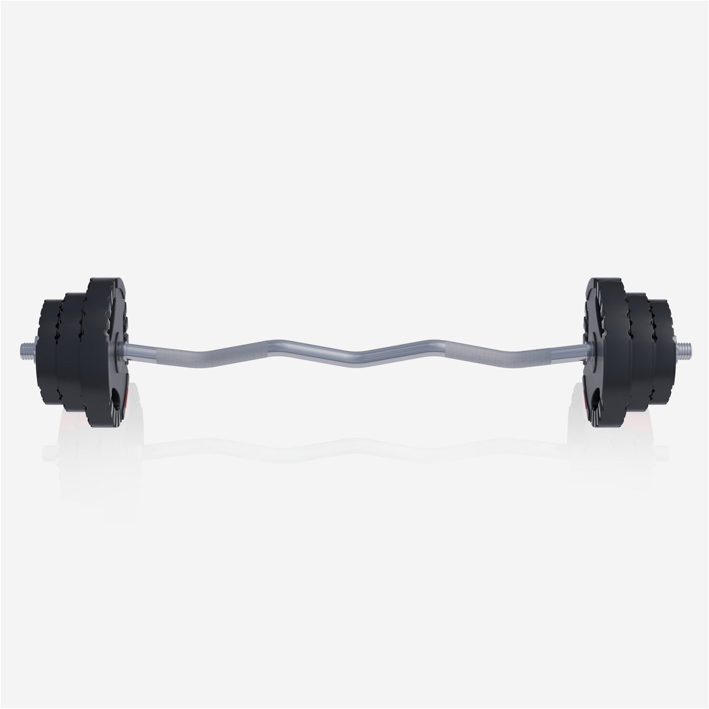 EZ Curl Set with Plastic Weight Plates 25 kg