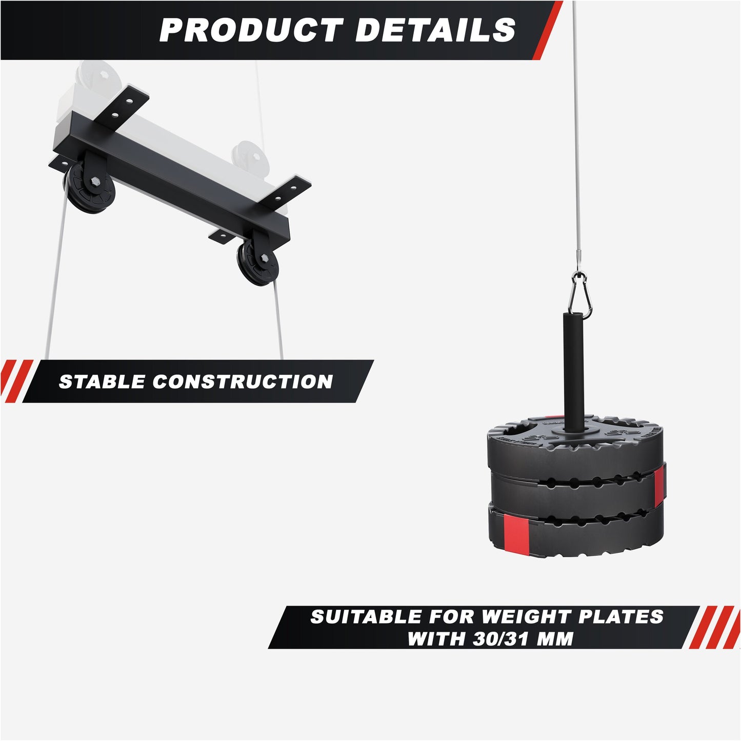 Ceiling Mounted Lat Pulldown Black