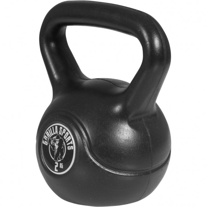 Plastic Coated Kettlebell 2-20 kg, Black