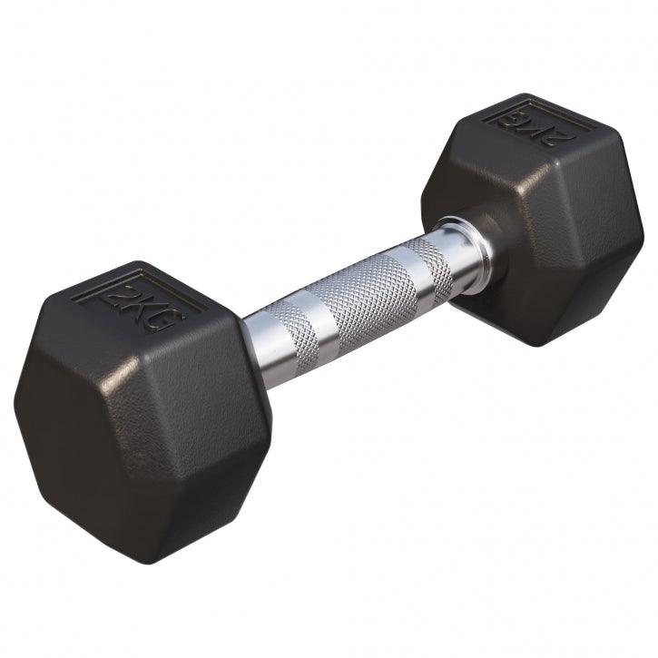 Hex Rubber Dumbbell 2 - 27.5 kg