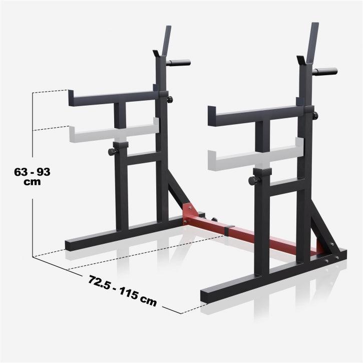 Adjustable Squat Rack with Dip Handles