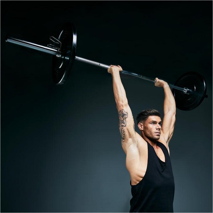 Steel Olympic Barbell Bar 218 cm with Spring Collars
