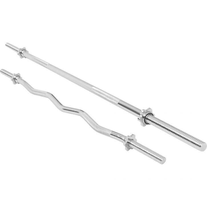 Weight Bar Set with Barbell and EZ Curl Bar