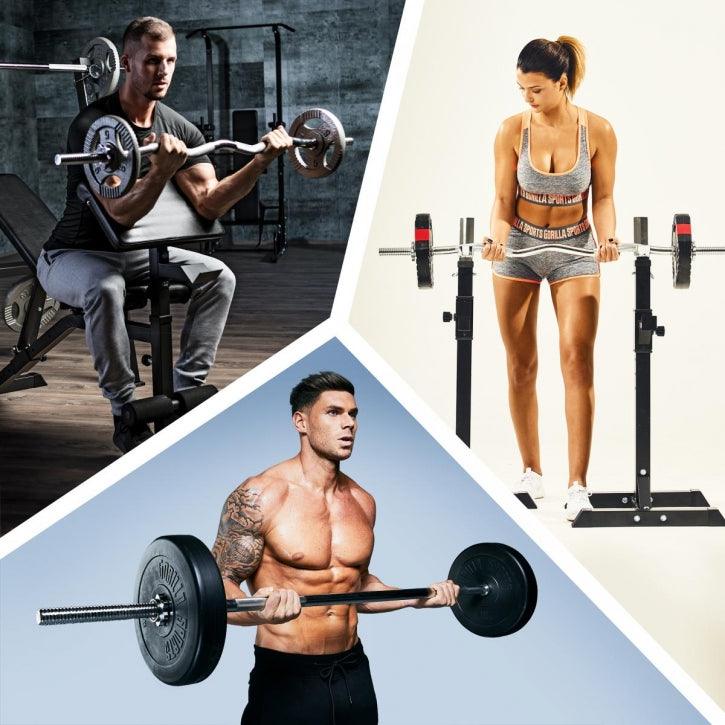 Weight Bar Set with Barbell and EZ Curl Bar