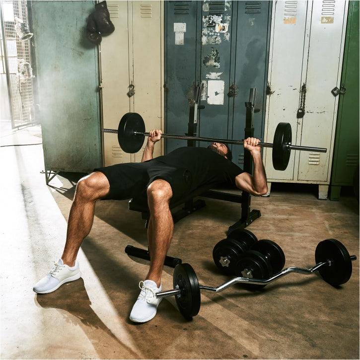 Weight Bar Set with Barbell, EZ Curl Bar, and Dumbbells