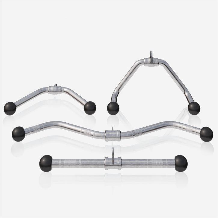 Cable Attachment Set with Triceps, SZ Curl, and Rowing Handles