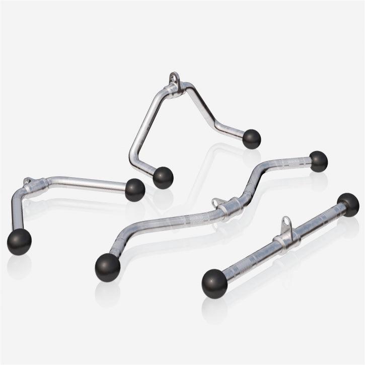 Cable Attachment Set with Triceps, SZ Curl, and Rowing Handles