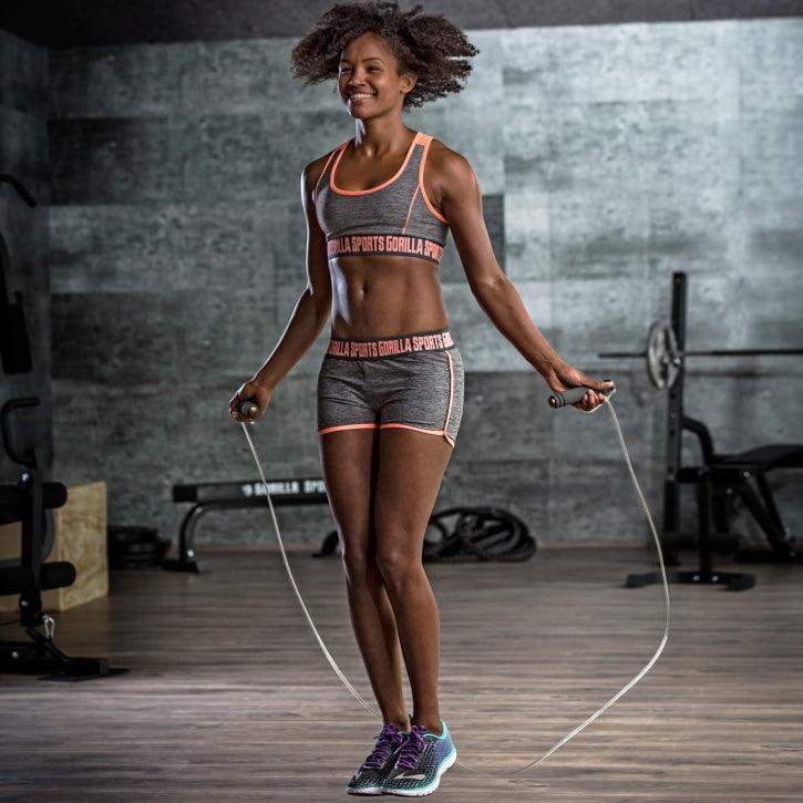 Speed Skipping Rope 300 cm Grey/Gold