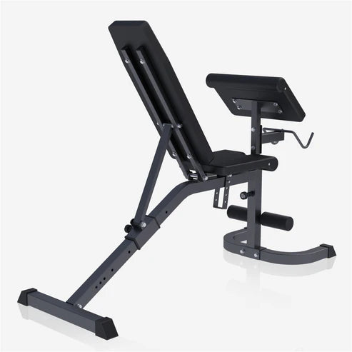 Adjustable Preacher Curl Bench - White/Black
