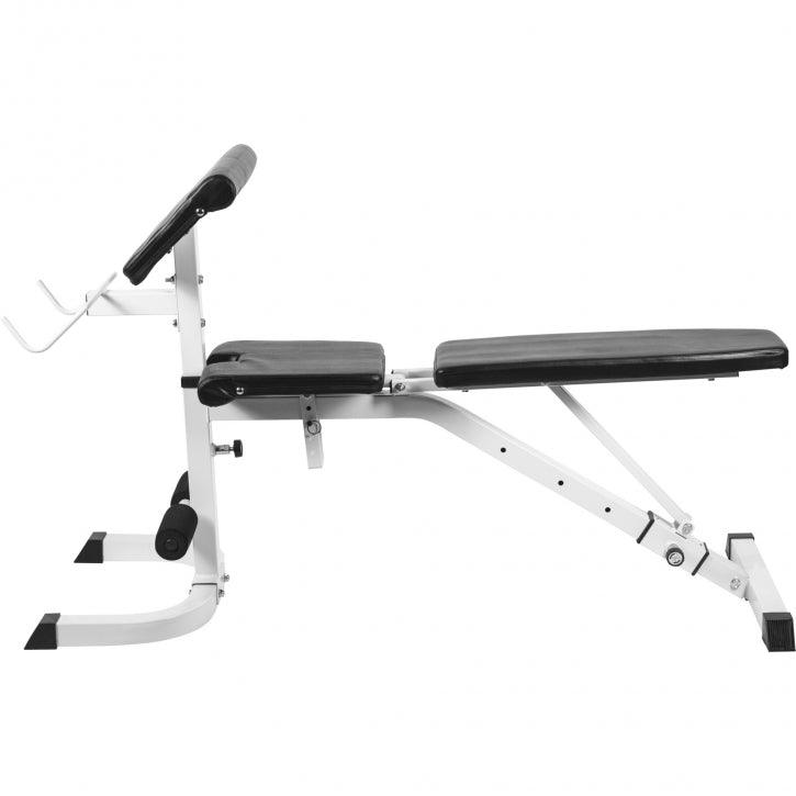Adjustable Preacher Curl Bench - White