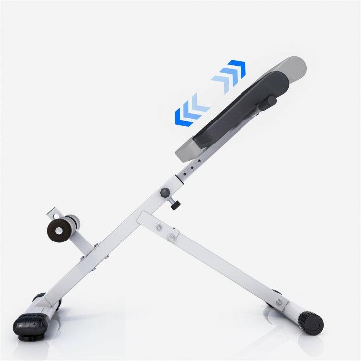 Foldable Hyperextension Bench Black/White