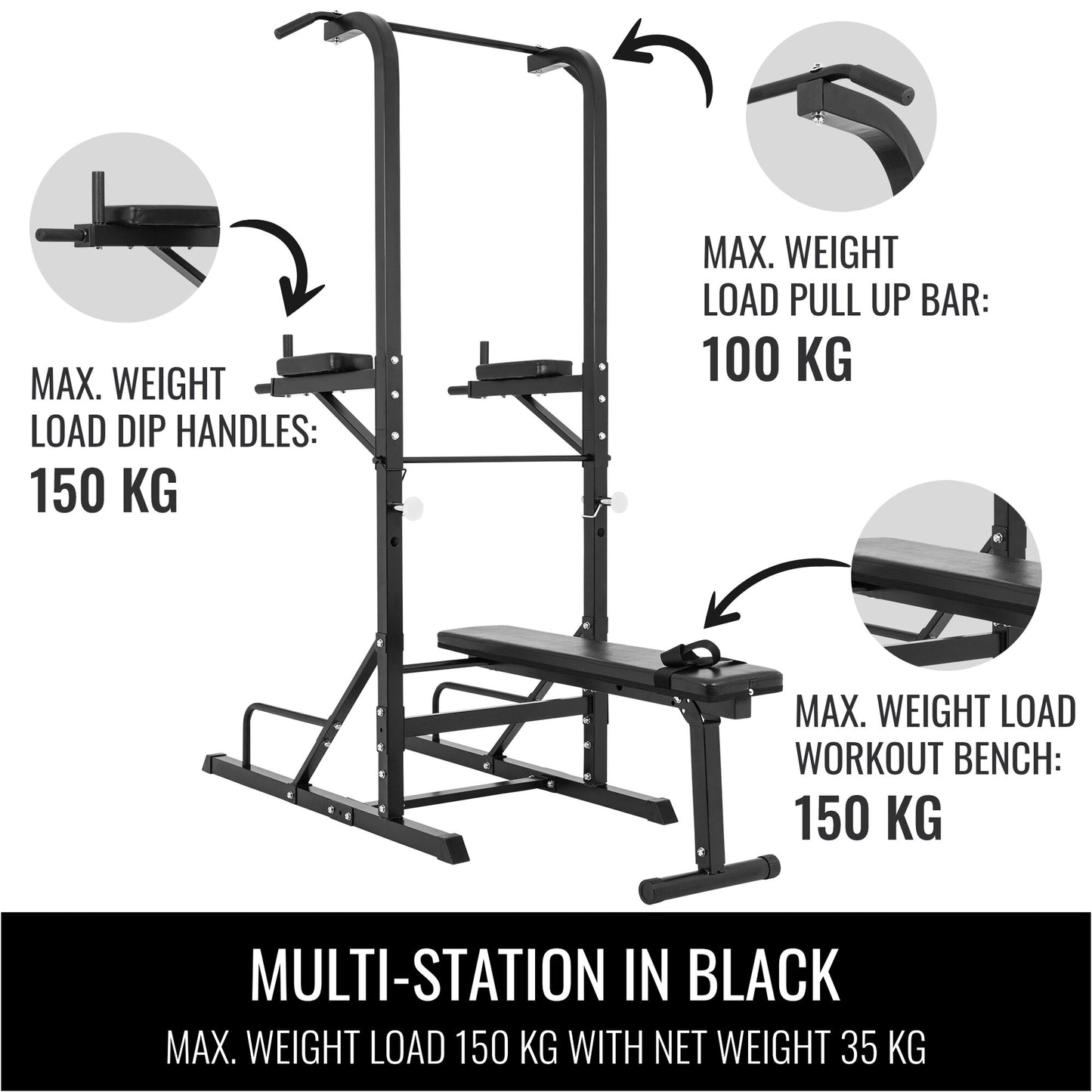 Multi Workout Station Black