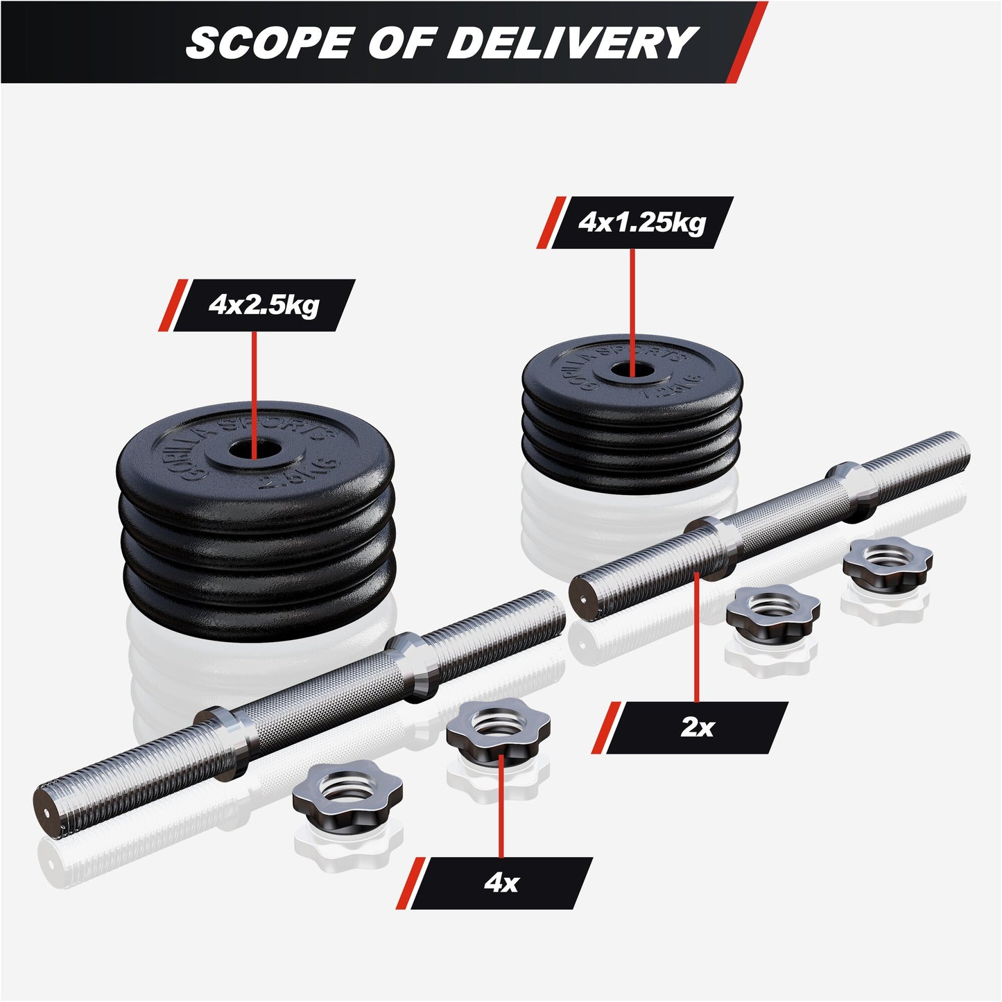 Dumbbell Set with Case - 20 kg