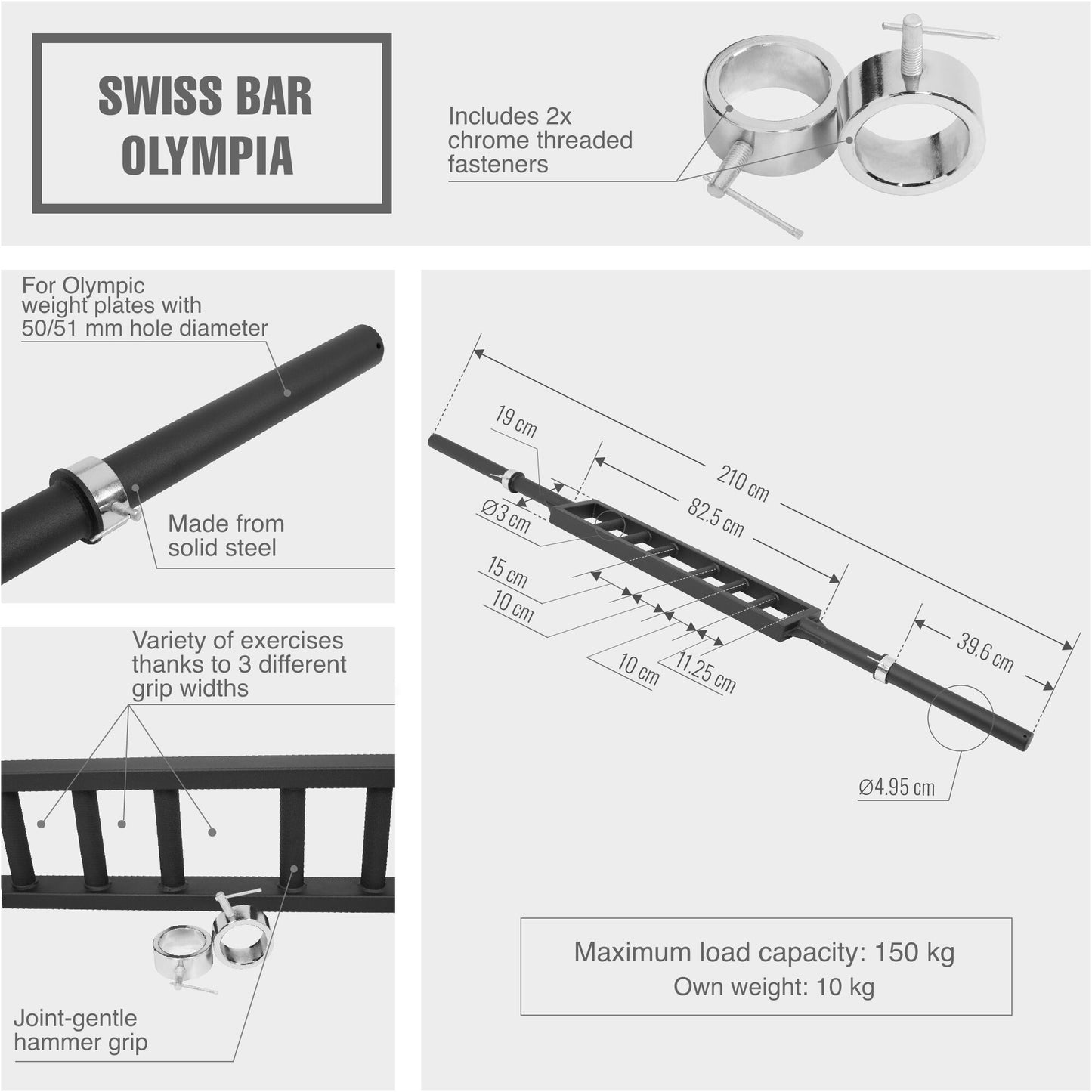 Olympic Swiss Bar 50/51 mm