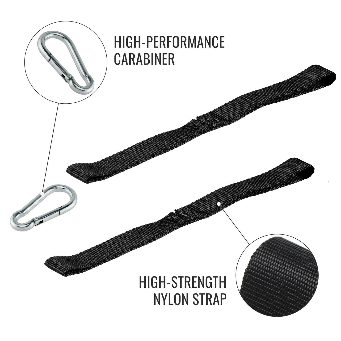 Fastening Strap with Carabiner (Set of 2)