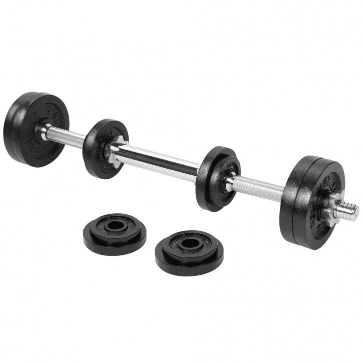 Adjustable Weight Set in Cast Iron 22 kg 2 in1