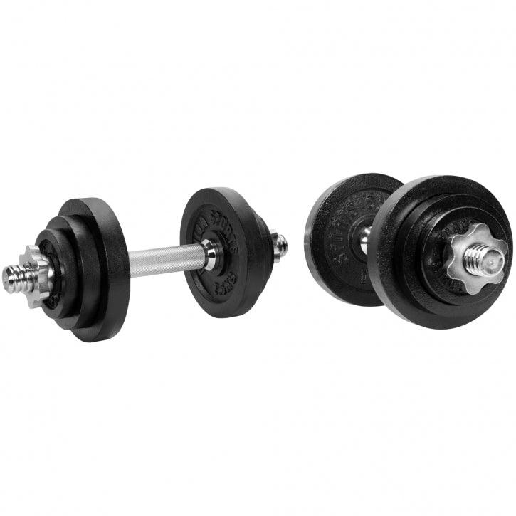 Adjustable Weight Set in Cast Iron 22 kg 2 in1