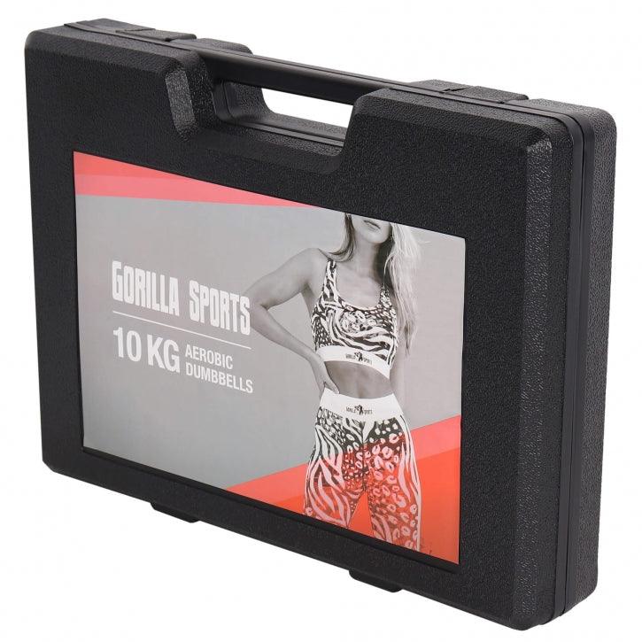Gymnastic Dumbbell Set with Case - 10 kg