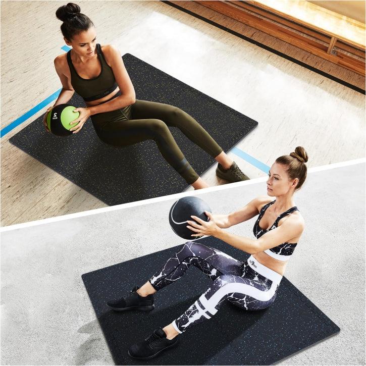 Rubber Gym Protection Mat (Set of 4 Parts + End Pieces)