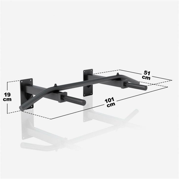Pull-Up Set (Chin-Up Bar + Resistance Band), White/Black