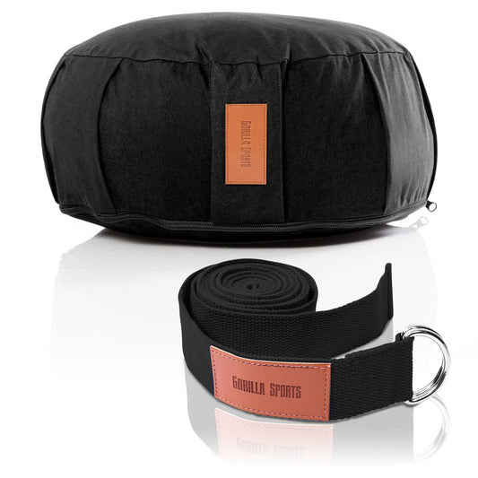 Yoga Set incl. Yoga Cushion and Yoga Belt in Different Colours