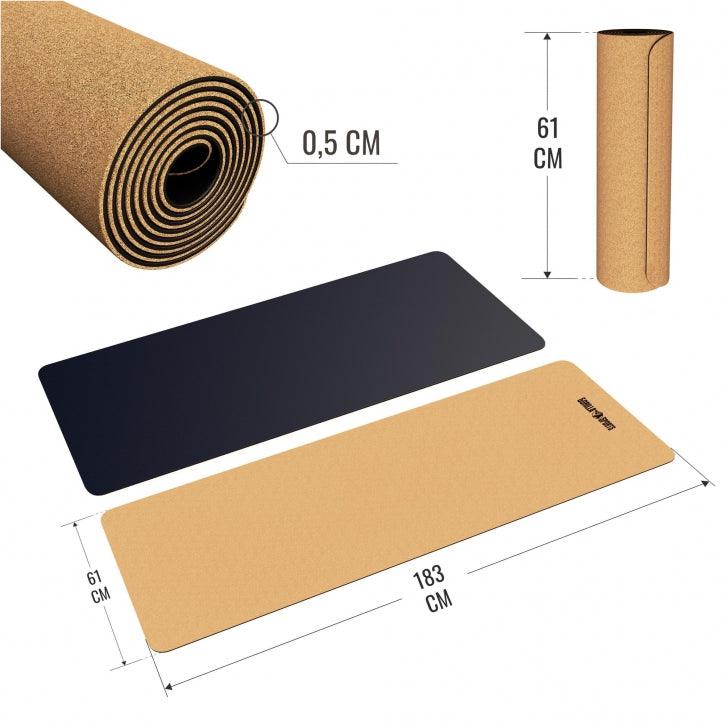 Yoga Mat Cork 183 x 61 x 0.5 cm