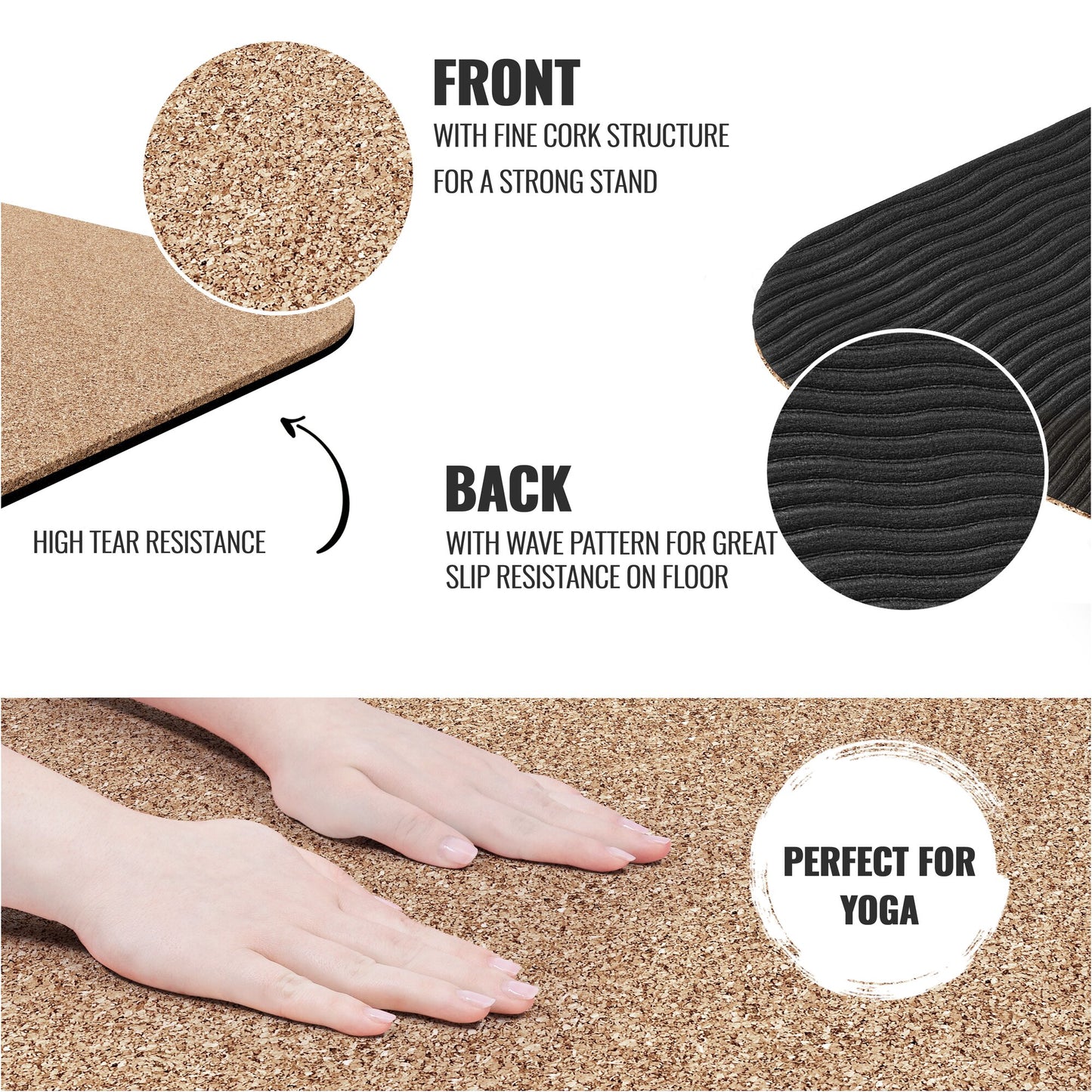 Yoga Mat Cork 183 x 61 x 0.5 cm