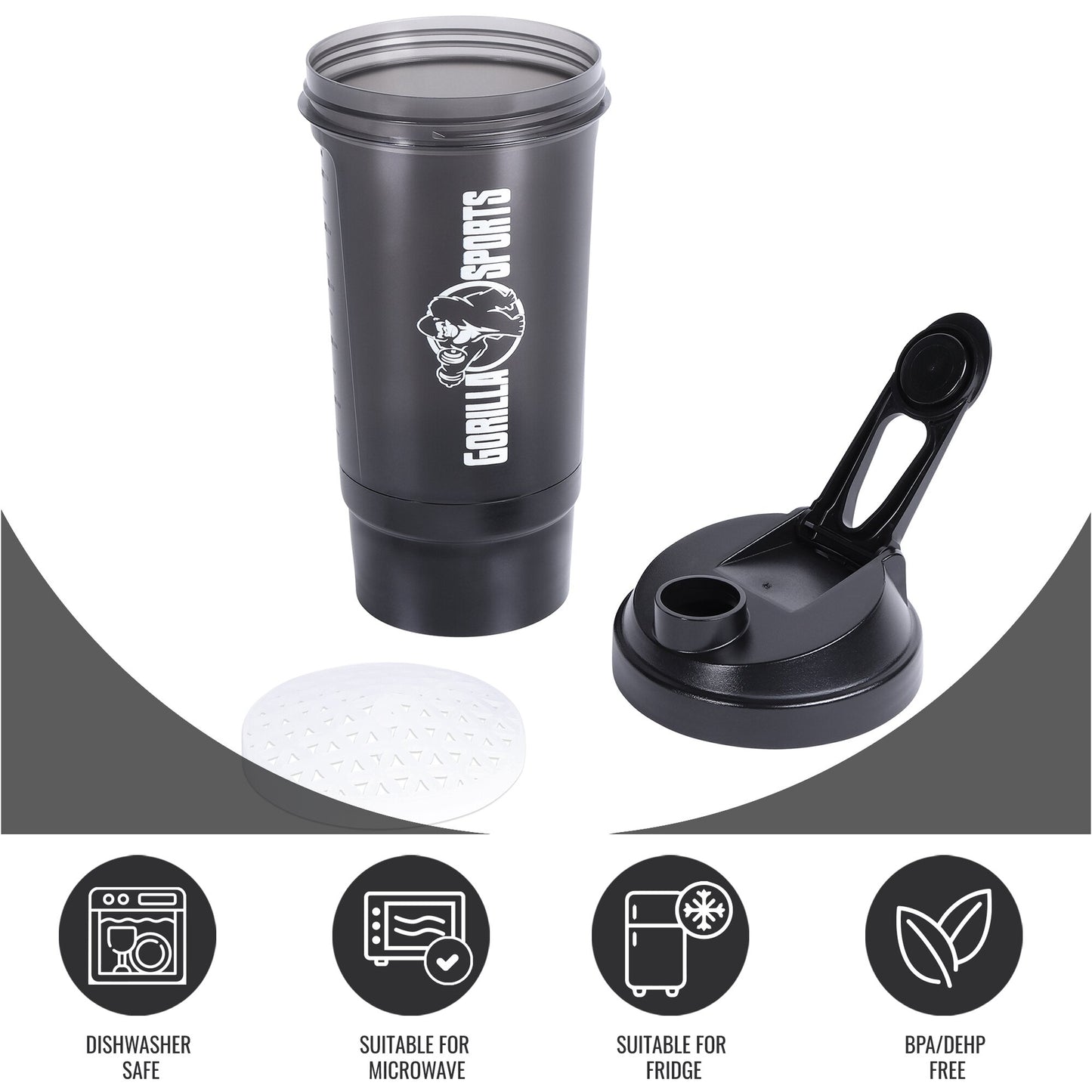 Protein Shaker 500 ml with Powder Compartment