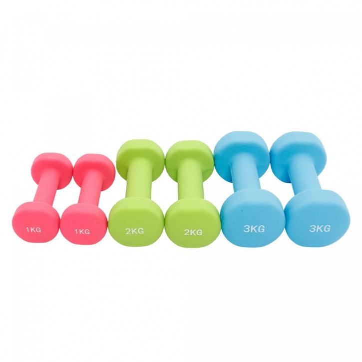 Aerobic Dumbbell Set with Case - 12 kg