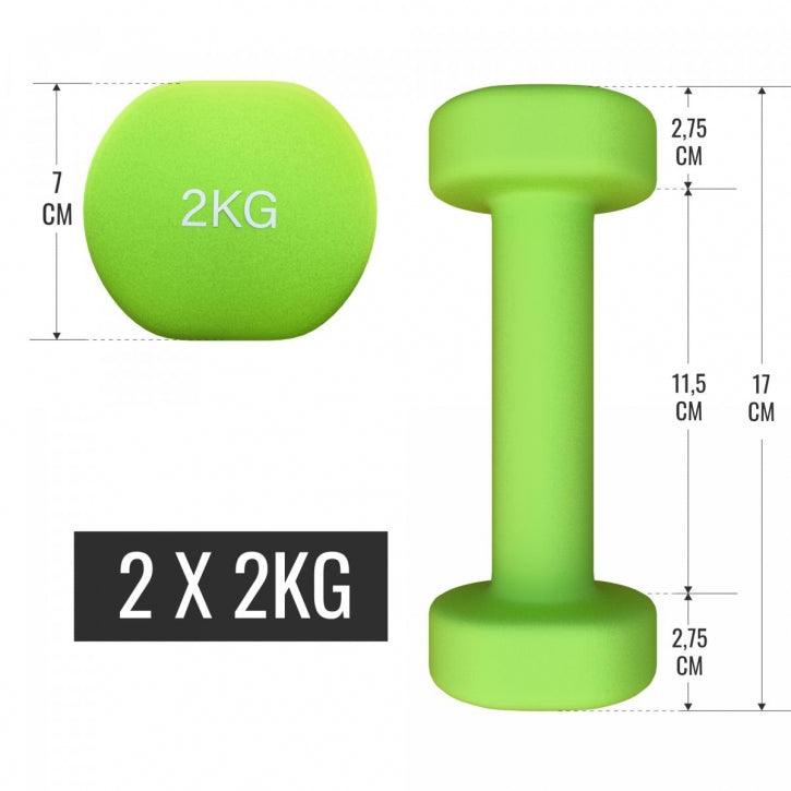 Aerobic Dumbbell Set with Case - 12 kg