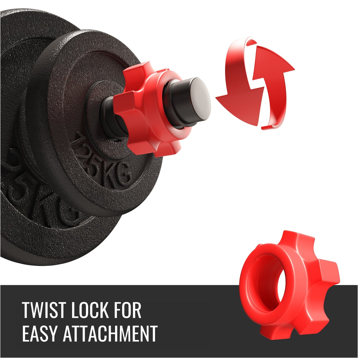 Cast Iron Dumbbell Set 15/20/25 kg