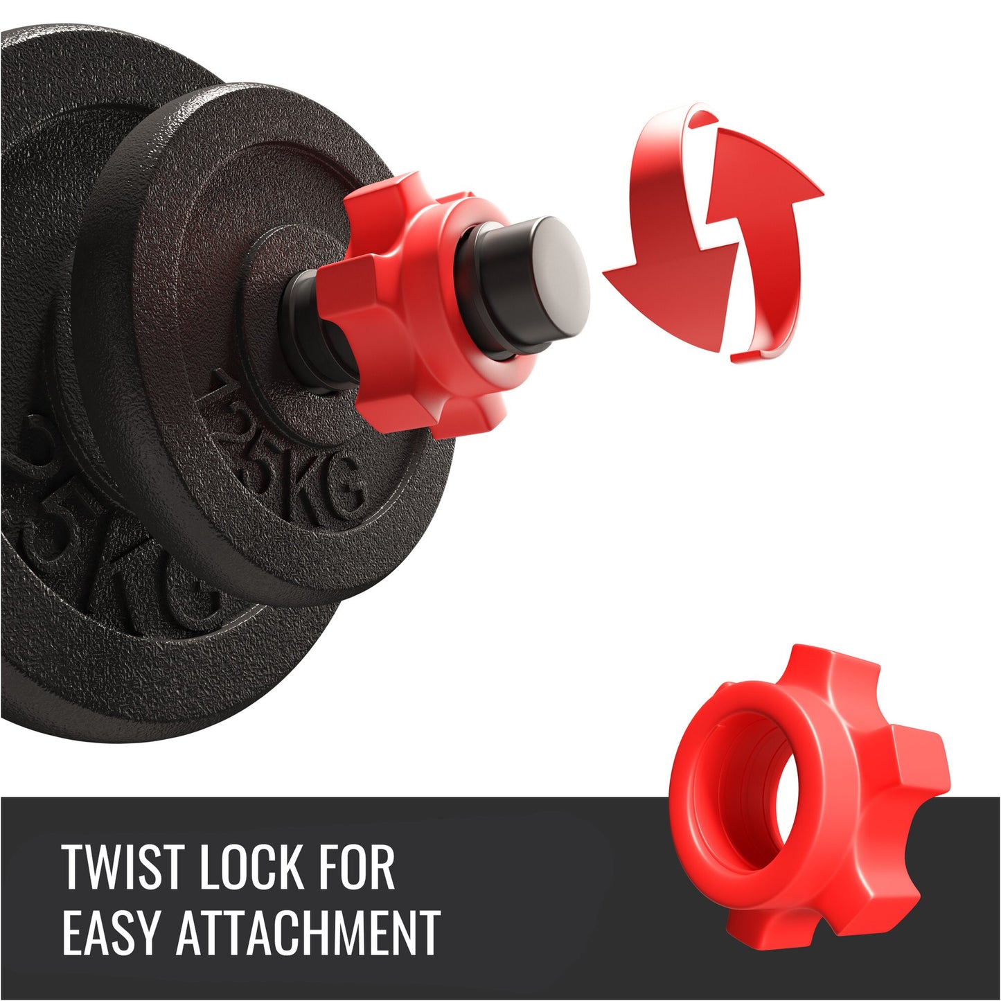 Cast Iron Dumbbell Set 15/20/25 kg