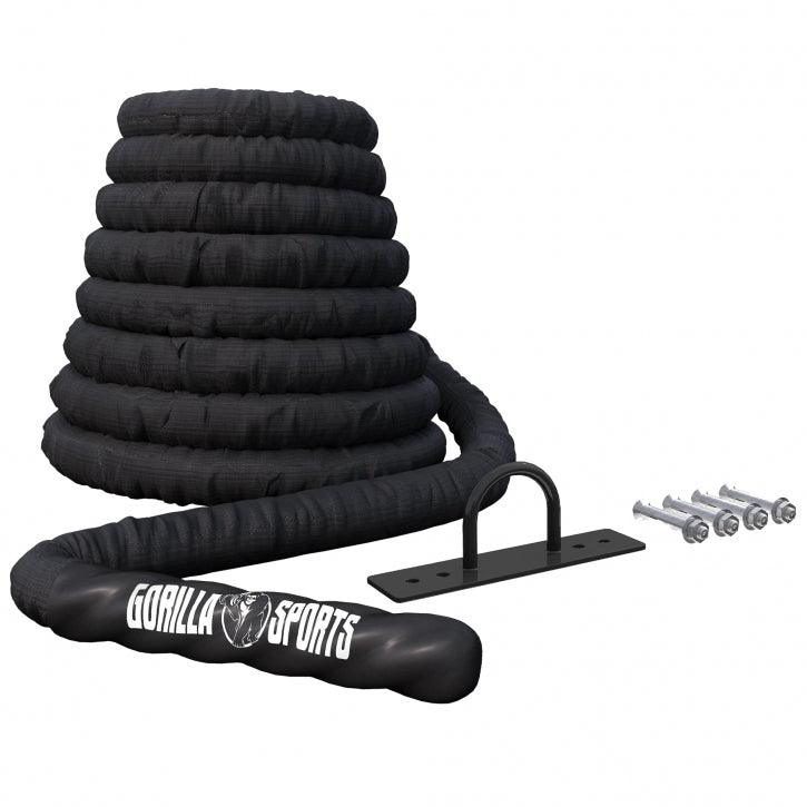 Battle Rope with Wall Mount 9/12/15 m, Various Thicknesses