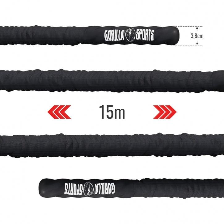 Battle Rope with Wall Mount 9/12/15 m, Various Thicknesses