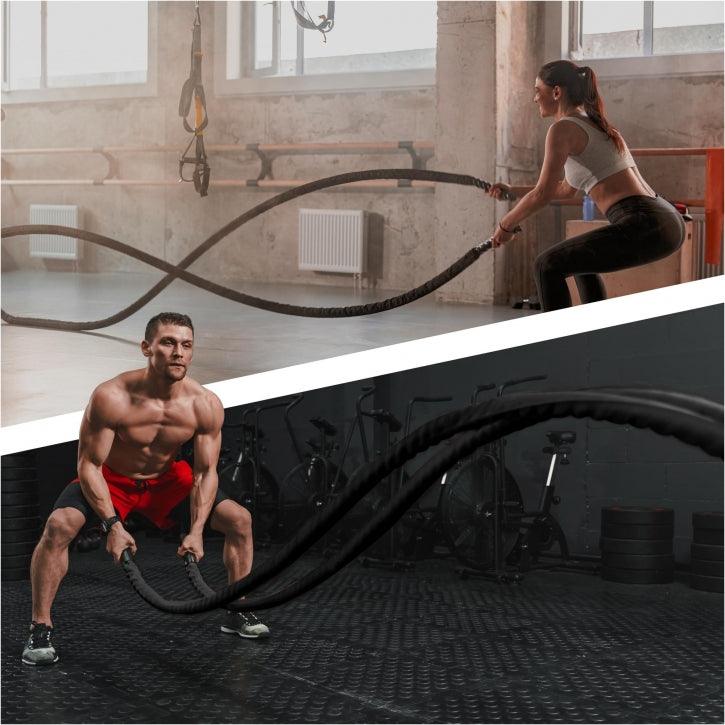 Battle Rope with Wall Mount 9/12/15 m, Various Thicknesses