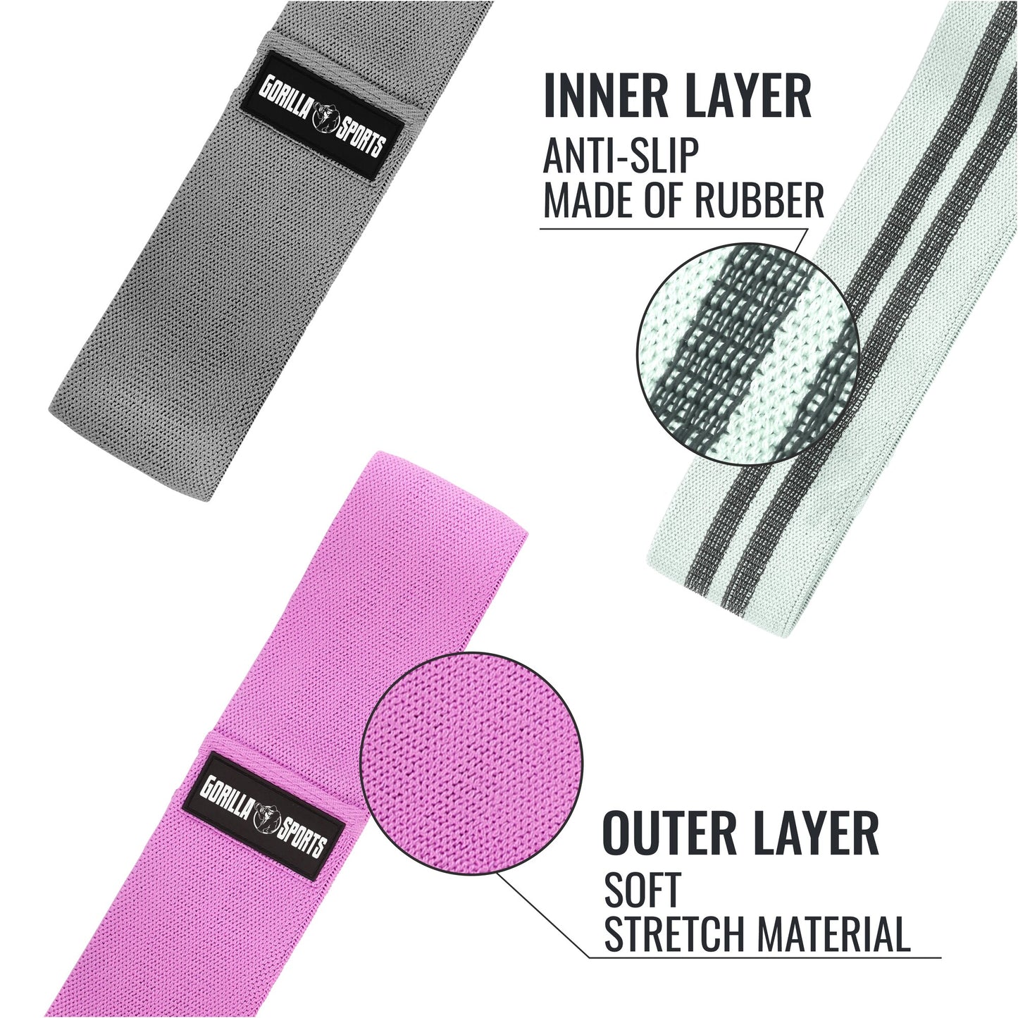 Hip Band Set of 3 incl. Carrying Bag