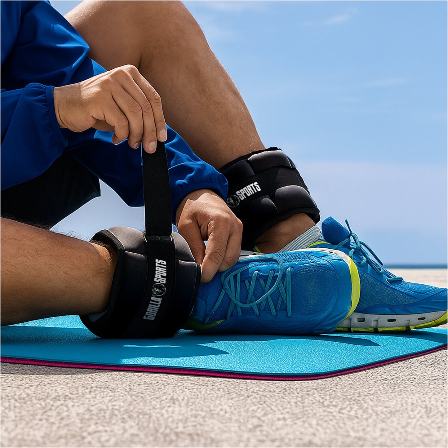 Adjustable Weight Cuffs 0.45 - 2.25 kg in Various Colours