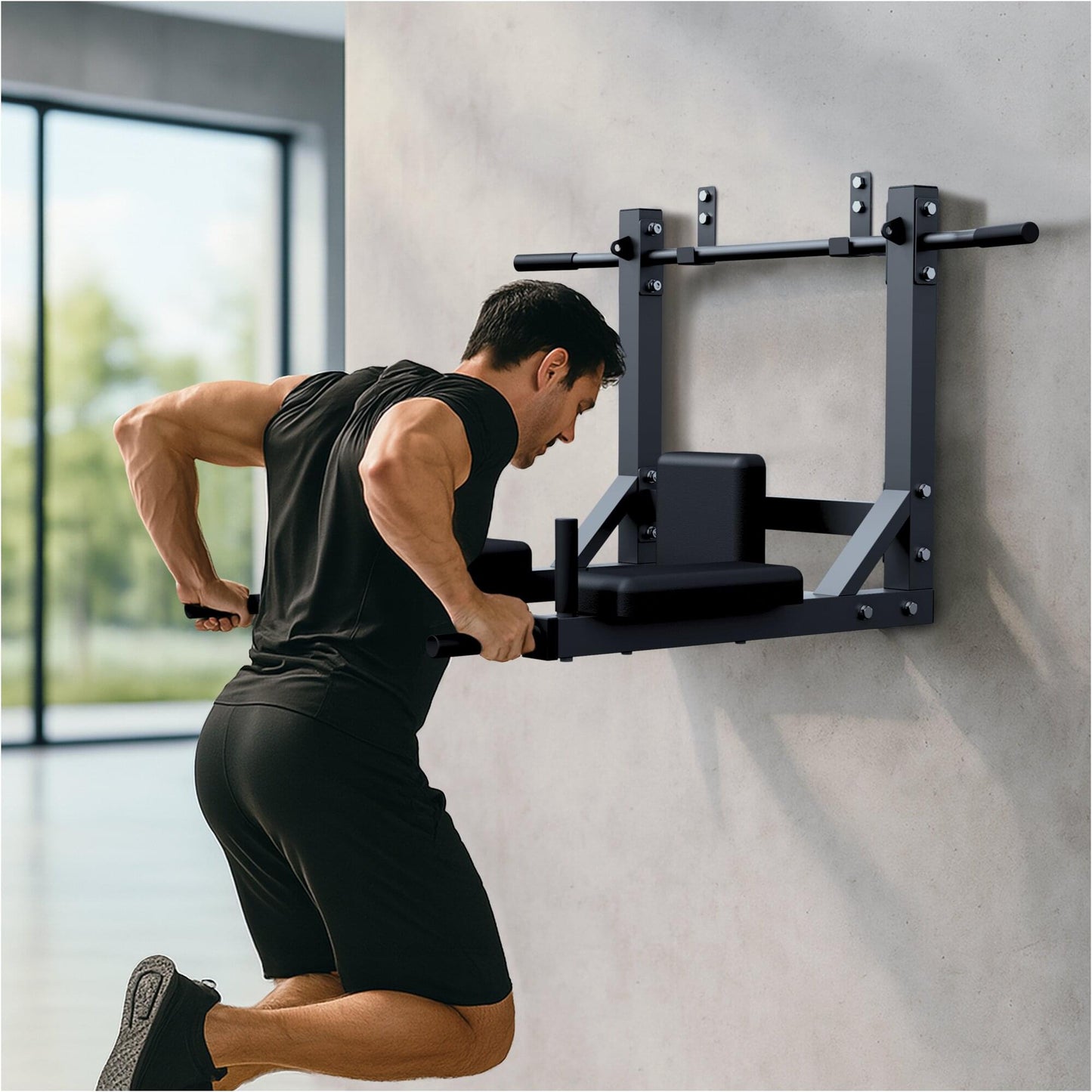 Pull Up Bar 4 in 1 - Wall-Mounted
